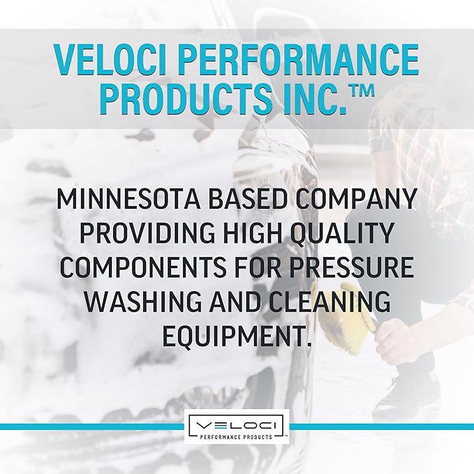 Veloci Performance HydroJet Pressure Washer Surface Cleaner Attachment with Gun for Driveways, Concrete, Patios, Commercial-Grade, 22.2000, 18â