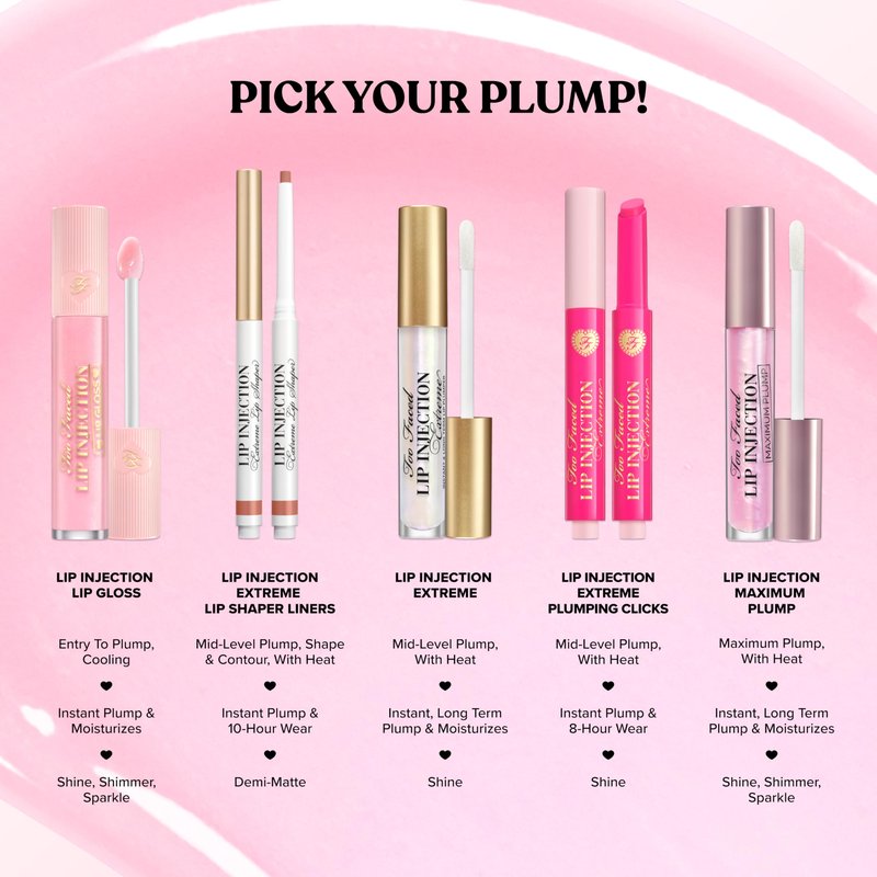 Too Faced Lip Injection Extreme Lip Shaper | Plumping, Waterproof, Liner Pencil, 0.01 Ounce, Puffy Nude