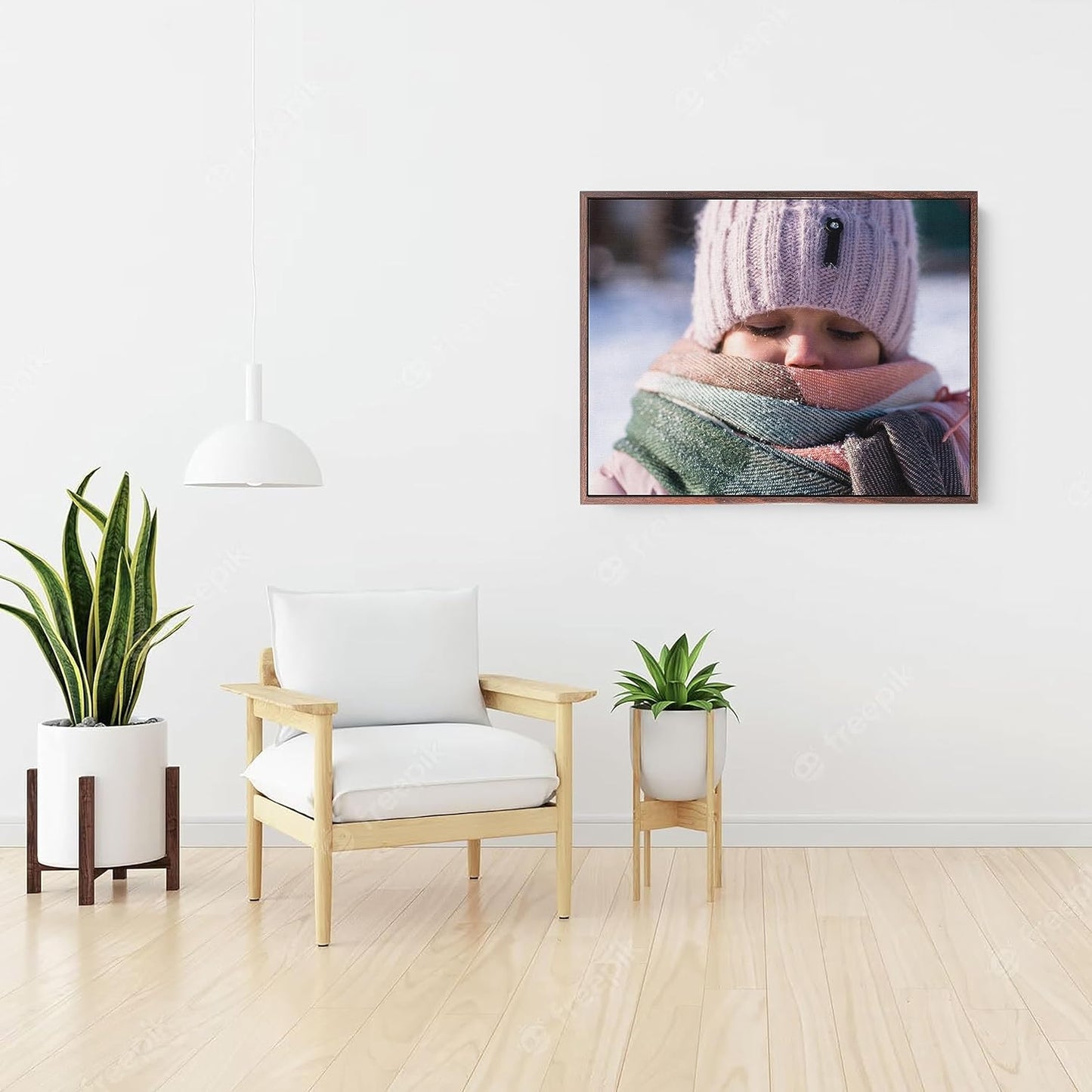 P&L ART Personalized Canvas Prints - Transform Your Photos into Stunning Wall Art | 20x24 Walnut Frame
