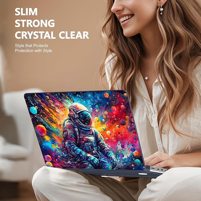 Lepeoac for MacBook Pro 16 inch Case M1 M2 M3 M4 M5 Pro/Max with Liquid Retina XDR, Release 2021-2025 2026 A3429 A3428, Hard Shell Case with Screen Protector & Keyboard Cover, Astronaut