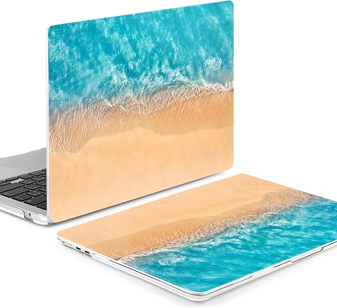 Batianda Premium Case for New MacBook Air 15 inch with M5 M4 M3 M2 Chip 2026 2025 2024 2023 Release, Designed Ultra-Slim Hardshell & Keyboard Cover & Screen Protector 4-in-1 Bundle, Beach
