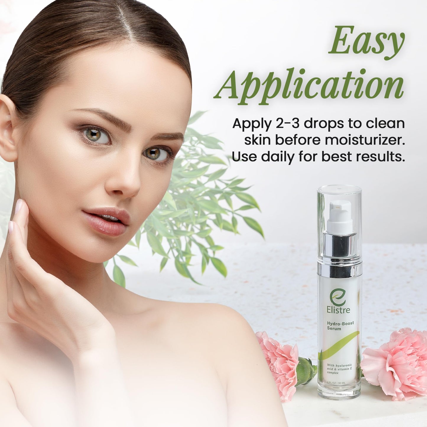 Hydro-Boost Facial Serum with hyaluronic acid and Vitamin E complex