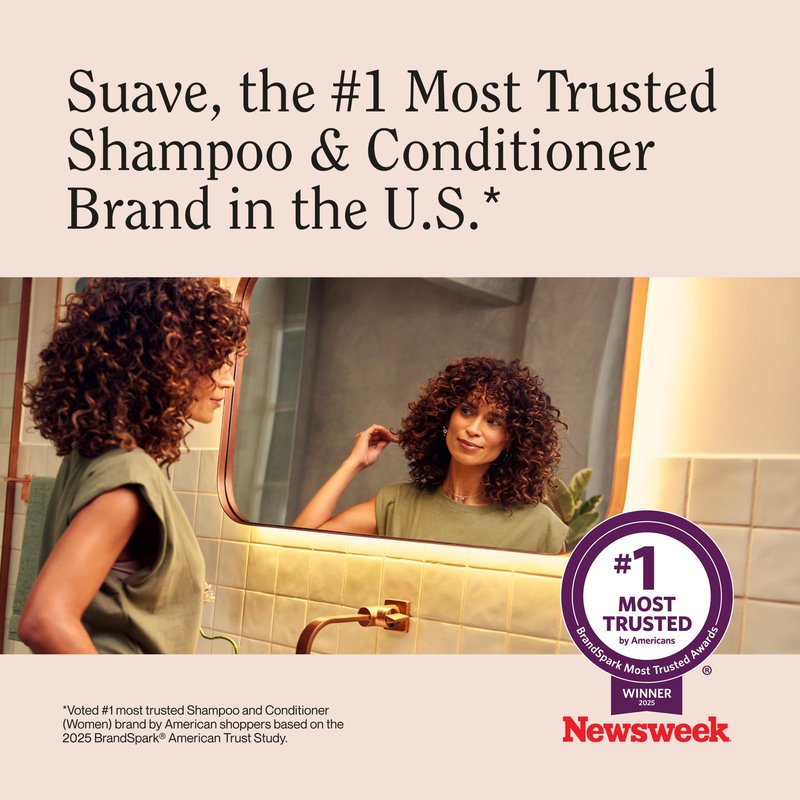 Suave Coconut Oil Infusion Shampoo for Damaged Hair, Salon-Proven Damage Repair System, Hydrates & Moisturizes for Visible Repair in 3 Uses, 28 FL OZ Pump, 4 Count