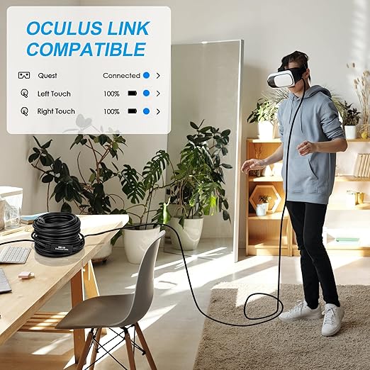 S.H.Y SPRUCES 50FT USB 3.0 Active Extension Cable, USB Extension Cord A/M to A/F (15M) for USB HUB,Webcam,Xbox,Oculus Quest 2/3 VR,PS4,Printer,External Hard Disk