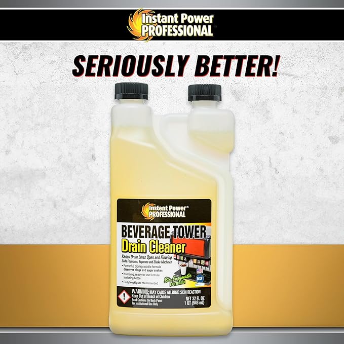 Instant Power Professional Beverage Tower Drain Cleaner, Keg Line Cleaner Solution