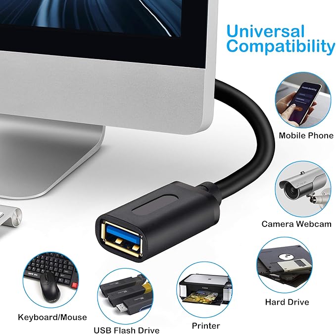 Tan QY USB 3.0 Extension Cable 1.5Ft, USB 3.0 High Speed Extender Cord Type A Male to Female for PlayStation, Xbox, USB Flash Drive, Hard Drive, Card Reader,Scanner,Printer,Keyboard (1.5Ft-1Pack)
