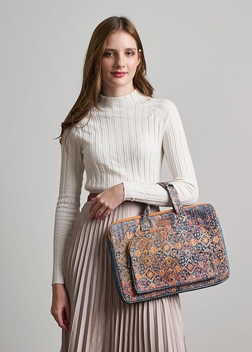 Maison d'Hermine Laptop Bag with Pocket Upto 13.5 inch Stain and Water Repellent Cotton Canvas Spring Summer (Imperfection)