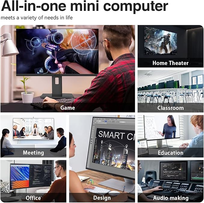 TRIGKEY Mini PC Ryzen 5 5500U(6Cores, 12Threads) 16GB DDR4 500GB M.2 NVME(Max 2200MB/S) SSD, S5 Mini Desktop Computers OS 11 Pro, WiFi6+BT5.2, Triple Display USB 3.2 * 3 Type-C LAN 2.5Gbps