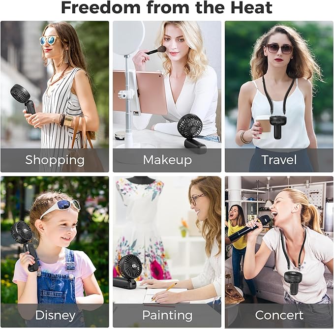 Handheld Fan Foldable, 5000mAh Rechargeable Hand Fans with Powerful Cooling, 4 Speeds, LED Display, Portable Fan for Travel,Concerts,Makeup,Lash,Outdoor Events,Gifts Women