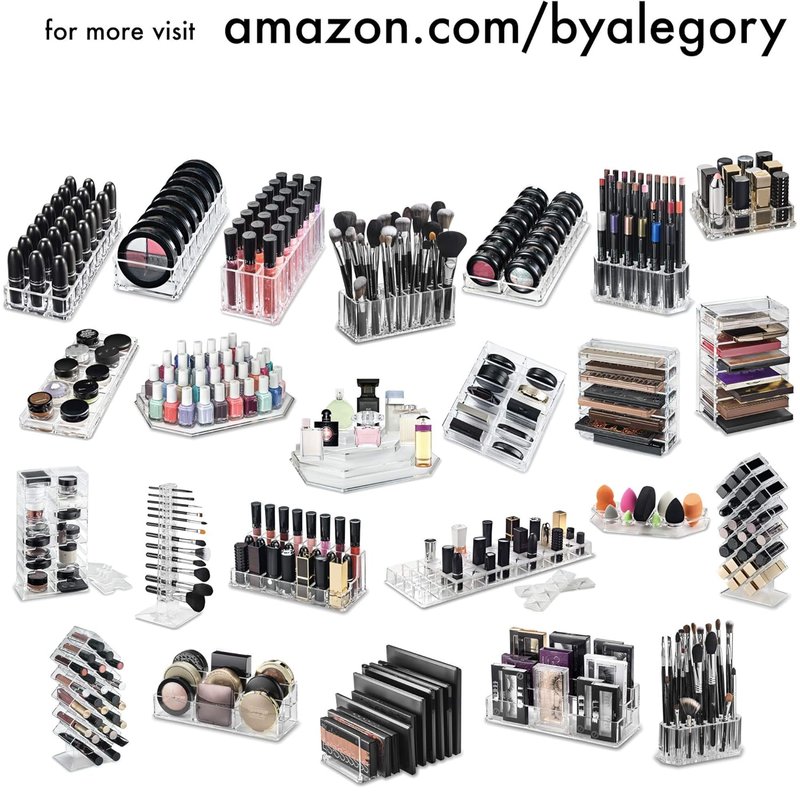 Acrylic Lipstick & Lip Gloss Organizer - 48 Space Clear Beauty Storage