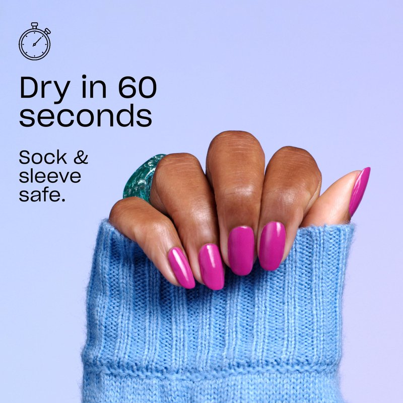 OPI RapiDry All Dry n’ Mighty | Semi-sheer Dark Blue Shimmer Quick Dry Nail Polish | Vegan, Smudge Proof, Fast Drying