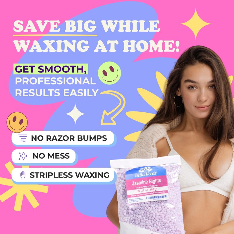 Wax Beans - Hard Wax Beads for Hair Removal - Brazilian Eyebrow Home Body Wax for Men Women 28oz