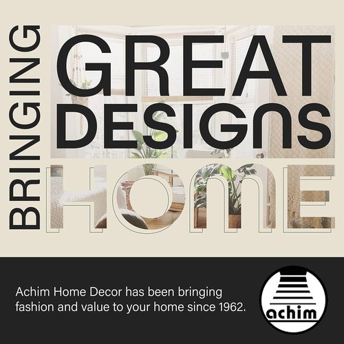 Achim Home Decor Cordless Mini Blinds - Room Darkening, 27" Width x 64" Length, Pearl White