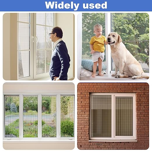 CroBlissful Extra Wide 8 inch x 20 ft Window Screen Tape Mesh Repair Strong Adhesive Waterproof Fiberglass Screen Repair Kit Patch for Window Door Tears Holes(Black)