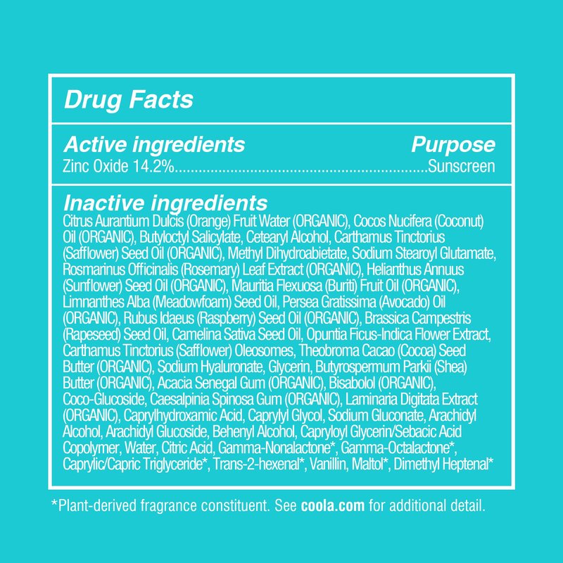 COOLA Organic Mineral Sunscreen & Sunblock Body Lotion, Skin Care for Daily Protection, Broad Spectrum SPF 30, Tropical Coconut, Travel Size, 3.4 Fl Oz