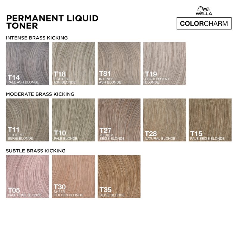 COLORCHARM Permanent Liquid Toners | Neutralize Brass | Free of Parabens | Vegan | T27 Medium Beige Blonde | 1.4 Fl Oz
