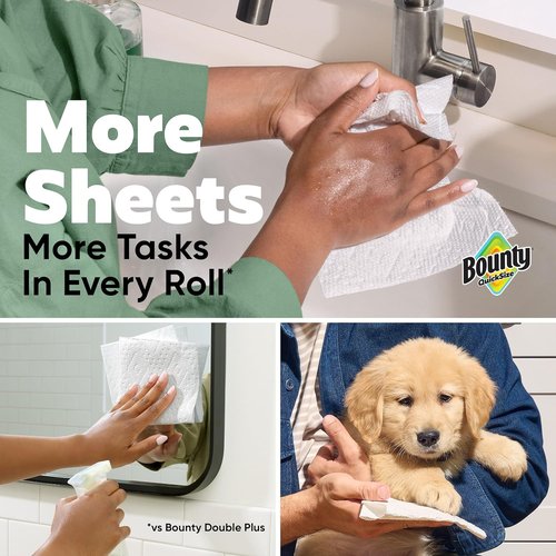 Bounty Quick-Size Paper Towels - Ultra Absorbent White Rolls | 16 Family Rolls
Charmin Ultra Strong Clean Touch Toilet Paper - Soft & Durable | 18 Mega XL Rolls
