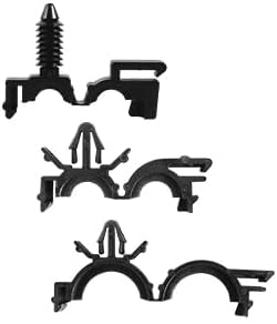 Dakchor 160 Pcs Push Mount Cable Zip Tie, Car Wire Loom Routing Clips 7 Different Sizes Quickly Mount Cable Ties Fixed Wire Harness for Jeep Wrangler Trucks Universal Automotive Clips