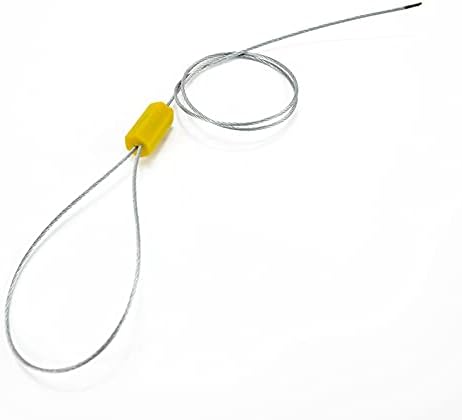 Leadseals 35" Steel Wire Cable Seals Tamper Resistant Security Seal Tags Numbered Self-Locking Safety Seals Length 90 cm (Pack of 100pcs, Yellow)