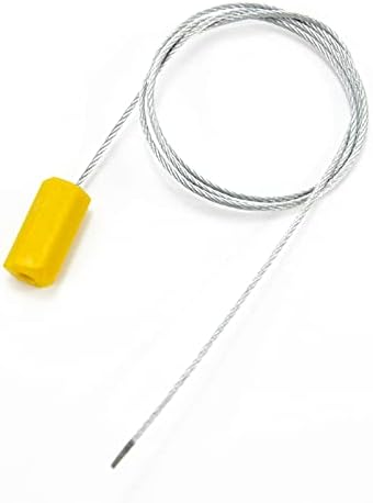 Leadseals 35" Steel Wire Cable Seals Tamper Resistant Security Seal Tags Numbered Self-Locking Safety Seals Length 90 cm (Pack of 100pcs, Yellow)