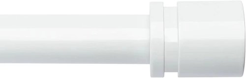 Byondeth Curtain Rods - Adjustable 16 to 60 Inches | 1-Inch Diameter with Aluminum End Caps, White