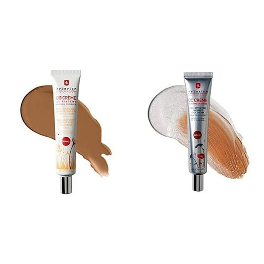 Erborian CC Cream & BB Cream Color Correcting Bundle - Centella Asiatica, Caramel | 1.5 Oz