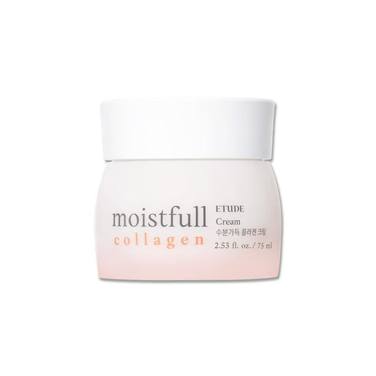 ETUDE Moistfull Collagen Cream - Deep Moisturizing Face Moisturizer with Macadamia Oil & Lupinus Protein | 2.53 Fl Oz