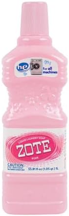 âZote Pink Liquid Laundry Soap, 6-Pack (33.81 fl oz each), HE & Standard Machines, Gentle & Effective Cleaningâ