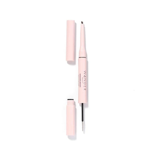Wander Beauty Women's Upgraded Brows Pencil & Treatment Gel Duo, Dark Brown, 1 Count (Pack of 1)