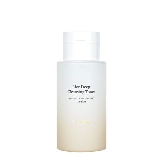 LU'PIUM Rice Deep Cleansing Toner – 81% Rice Cleansing Water for Pore Purifying, Hyaluronic Acid, Makeup Remover, Hydrated Finish, Korean Skincare (300ml, 10.14 fl.oz.)