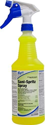 Nyco® Sani-Spritz Spray - 32 oz Quart Bottle - Ready-to-Use Disinfectant Cleaner & Deodorizer - Inhibits Growth of Mold & Mildew (sprayer not included)