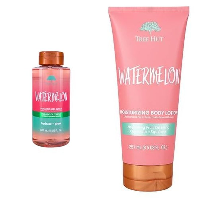 Watermelon Gel Wash & Lotion Bundle - Hydrating Skin Care Set | Refreshing Moisturizer