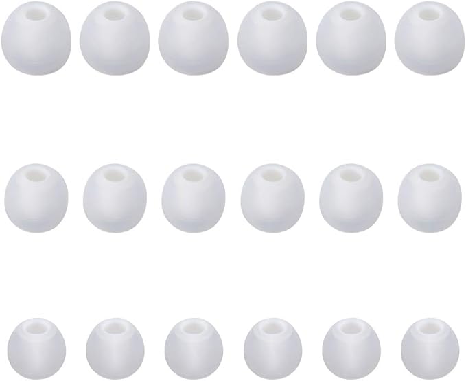 Earbud Tips High Quality Soft Silicone Earbuds Replacement Tips Fit for in-Ear Headphones(inner hole from 3.8mm - 4.0mm earphones)9 Pairs S/M/L,White