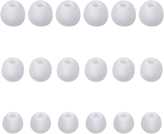 Earbud Tips High Quality Soft Silicone Earbuds Replacement Tips Fit for in-Ear Headphones(inner hole from 3.8mm - 4.0mm earphones)9 Pairs S/M/L,White