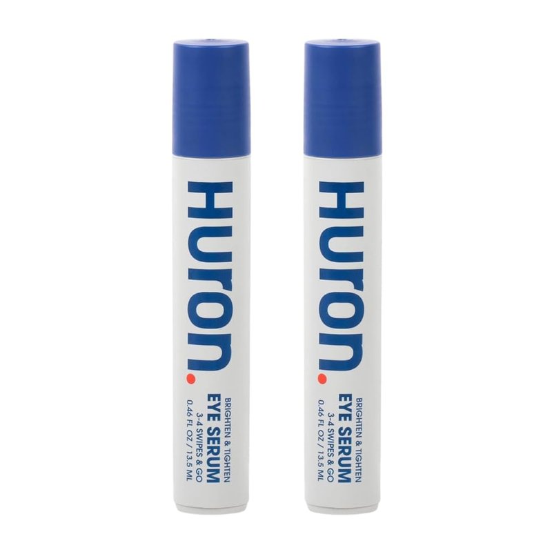 Huron Advanced Brighten & Tighten Eye Serum – Under Eye Brightener - Reduces Dark Circles & Puffiness – Infused with Niacinamide, Hyaluronic Acid & Moringa Oil – Rollerball Applicator – 13.5 ml - Pair