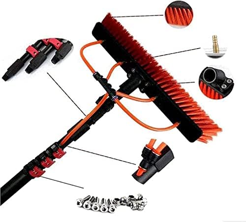 Telescopic Glass Cleaning Brush,Photovoltaic Panel Cleaning 3.6-11M Water Fed Telescopic Brush Window Clean Extendable Cleaner Conservatory Roof Cleaning Tools Photovolta,24ft/7.2m