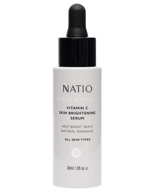 Natio Vitamin C Skin Brightening Serum, 1 oz - Antioxidant-Rich Vitamin C Face Serum - Radiance Boost with Aloe Vera, Shea Butter for All Skin Types