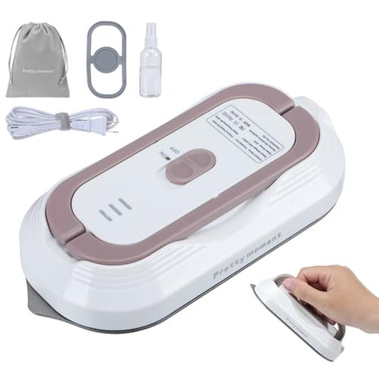 Mini Steam Iron for Clothes, Biupky Travel Steamer for Clothes Portable, Micro Steam Iron Mini Handheld Steamer Support Dry And Wet Ironing for Home Travel (Purple)
