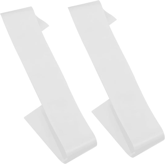Penta Angel Blank Satin Sashes - 2 Pcs Plain Decor for Graduation, Birthday, Bridal Shower | White