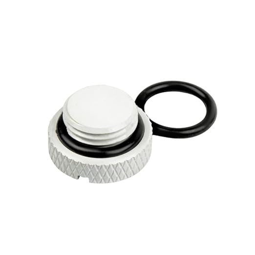 Dracaena.io 6 Pack G1/4" Thread, Thin Water Stop Plug Fitting with Coin Slot for Computer Water Cooling System, Durable Brass/Copper Material, White