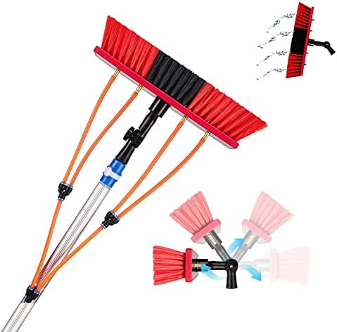 Glass Cleaning Brush Home Water Fed Telescopic Pole Kit Solar Panel Brush Rotating for Photovoltaic Panelï¼12m Water Fed Window Cleaning Pole for Cleaning Photovoltaic and Solar Panels with E