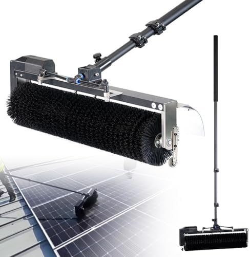 Automatic Solar Panel Cleaning Kit - 7.5m Water Fed Pole with Roller Brush & Adjustable Roof Cleaning Tool for Efficient Photovoltaic Panel Maintenance