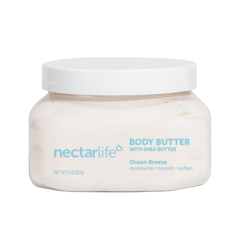 Shea Body Butter - Hydrating Moisturizer with Pure Shea Butter & Avocado Oil | 8oz Ocean Breeze