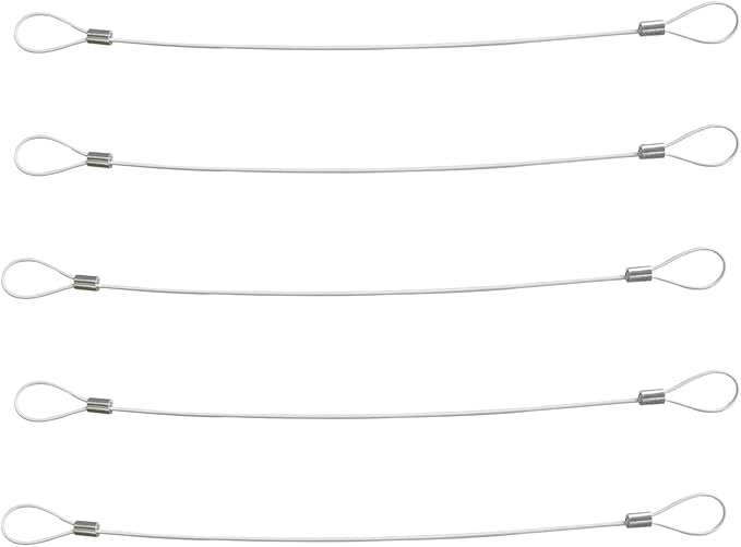 Ciyebst Cable Tethers 50 Pack with Crimping Tool (12 Inches, White Color), Adjustable Security Cable Look, Universal DIY Adapter Tethering Ties Kit for Computer Cord, Pre-Assembled, Tamper-Resistant
