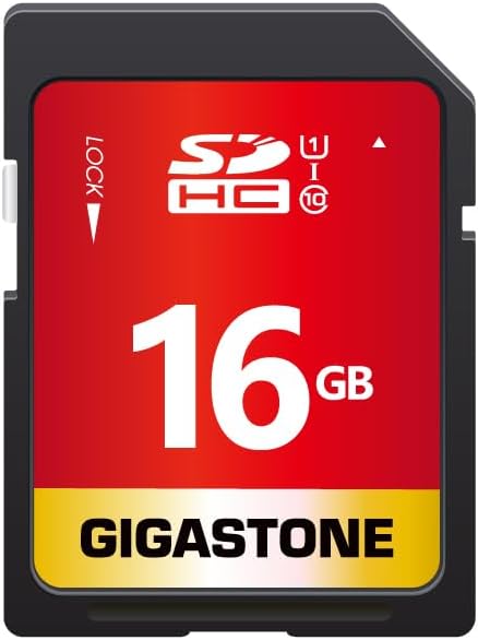 GIGASTONE 16GB SD Card UHS-I U1 Class 10 SDHC Memory Card High-Speed Full HD Video Kodak Olympus Digital Camera