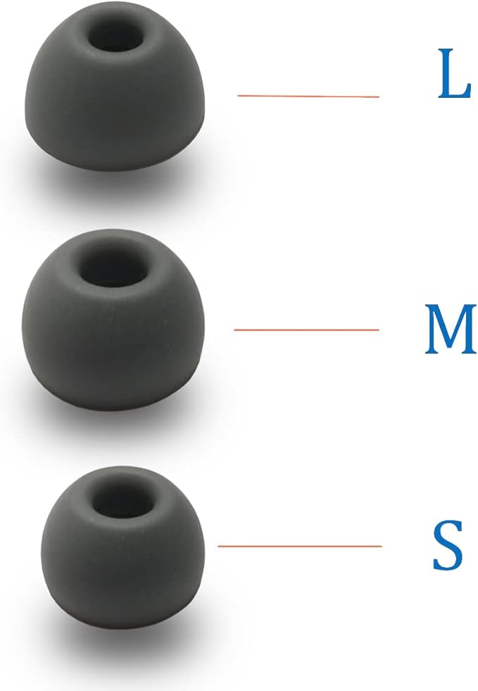 Silicone Ear Tips for Beats Fit Pro, Studio Buds & Solo Buds, Universal Replacement for Beats Earbuds, 6 Pairs LMS Gray