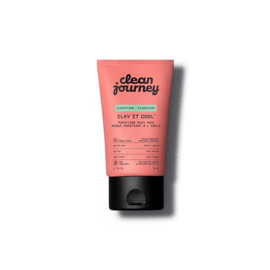 cleanjourney Purifying Clay Mask, Clarifying Face Mask, with Kaolin & Sea Mud, for Oily & Acne-Prone Skin, EWG Verified, Vegan, Detoxifying Pore, Cleanser, 1.7 Fl Oz