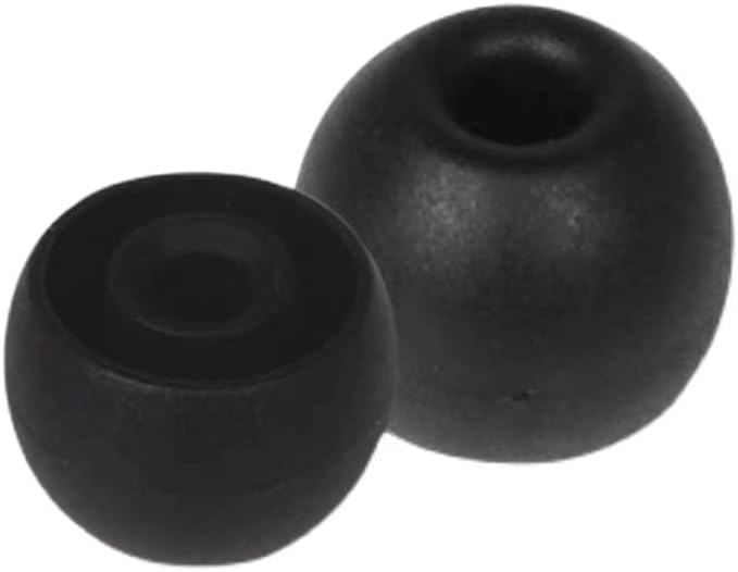 8 Pairs Replacement Silicone Earbuds Tips for Powerbeats Pro & Beats Flex/BeatsX Headphones, 4 Sizes Soft Flexible Noise Reduction Eartips Compatible with Beats Flex Earbuds Replacement Tips (Black)