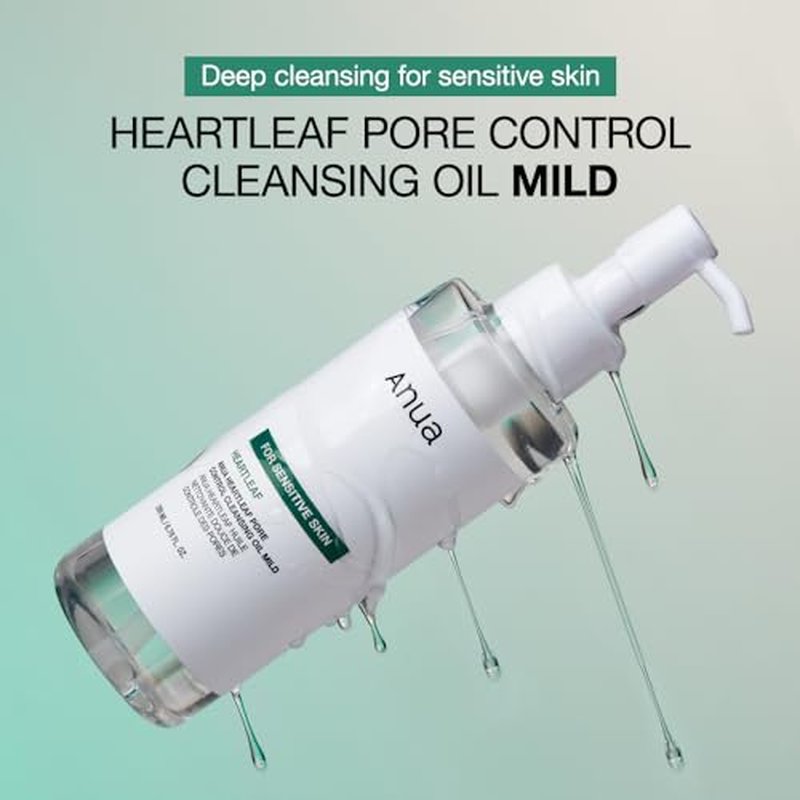 ANUA Mild Double Cleanser Duo - Heartleaf Pore Control Cleansing Oil & Quercetinol Face Wash | Korean Skincare Essentials