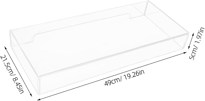 Cabilock Acrylic Keyboard Cover Large 19.3X8X2.4 Inch Waterproof Dustproof Keyboard Protection Cover for Desktop Computer Mechanical
